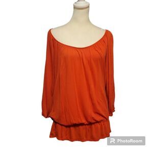 Banana Republic Women's Long Sleeve Top Burnt Orange Size 12